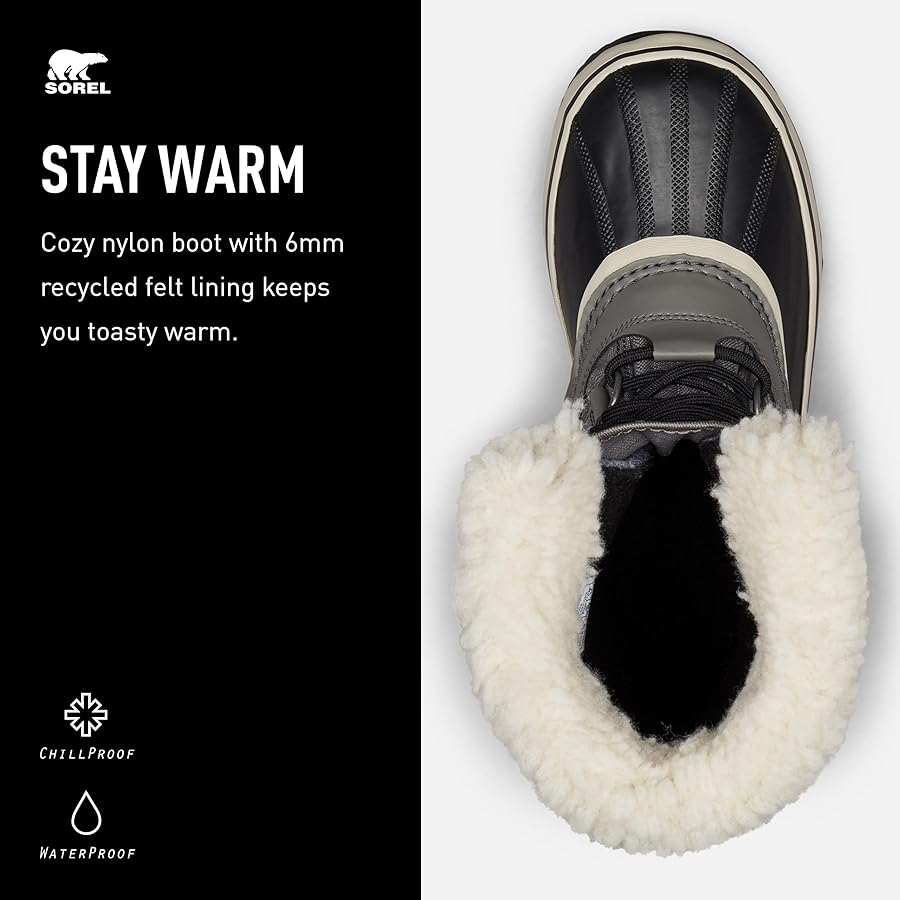 Amazon | SOREL - レディース冬用カーニバル防水ブーツ, Quarry
